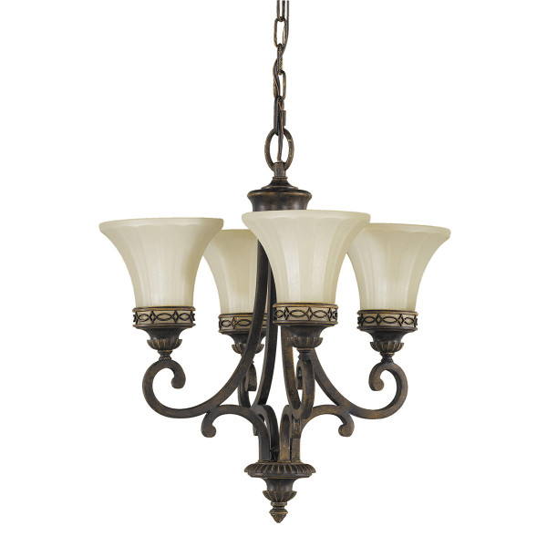 Lampa wisząca orzech włoski Drawing Room 4xE27x60W wym: 54x46x46 cm Feiss 851310
