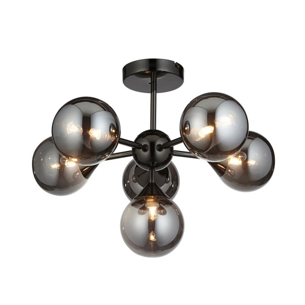 Lampa wisząca OSCAR czarna 6xG9x15W wym:37x49,8x49,8cm IP20 Endon 1029990