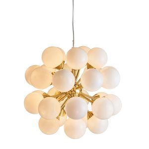 Lampa wisząca OSCAR wielopunktowa biało-złota 28xG9x8W IP20 Endon 1019133 Lampa wisząca OSCAR wielopunktowa biało-złota 28xG9x8W IP20 Endon 1019133