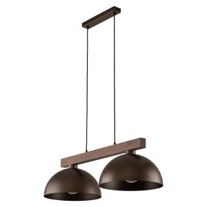 Lampa wisząca Oslo 2-punktowa metalowa brązowa 296346 Lampa wisząca Oslo 2-punktowa metalowa brązowa 296346