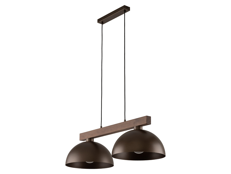Lampa wisząca Oslo 2-punktowa metalowa brązowa 296346