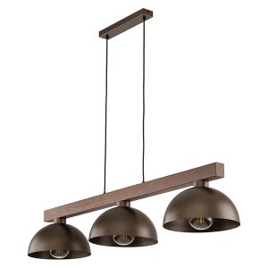Lampa wisząca Oslo 3-punktowa metalowa brązowa 296349 Lampa wisząca Oslo 3-punktowa metalowa brązowa 296349