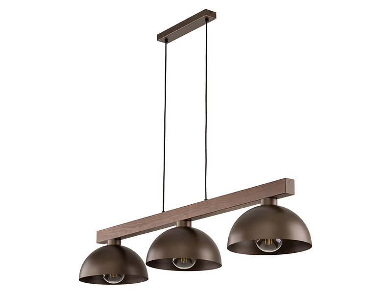 Lampa wisząca Oslo 3-punktowa metalowa brązowa 296349