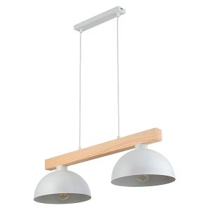Lampa wisząca Oslo2-punktowa metalowa biała 56812 Lampa wisząca Oslo2-punktowa metalowa biała 56812