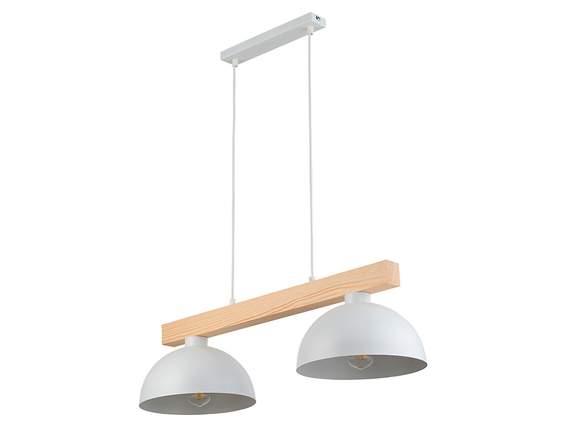 Lampa wisząca Oslo2-punktowa metalowa biała 56812