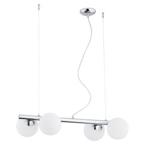 Lampa wisząca Osso 4-punktowa stalowa srebrna 33064 Lampa wisząca Osso 4-punktowa stalowa srebrna 33064