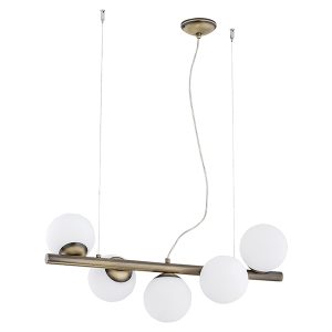 Lampa wisząca Osso 5-punktowa stalowa złota 33929 Lampa wisząca Osso 5-punktowa stalowa złota 33929