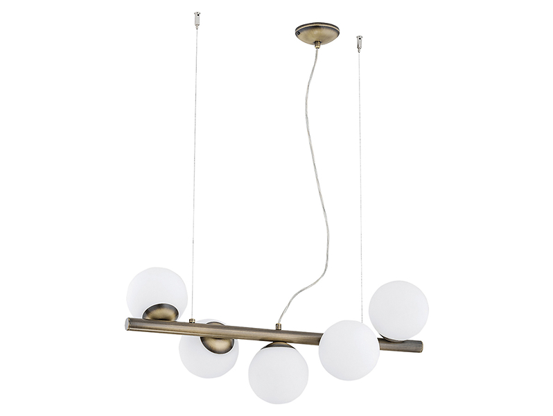 Lampa wisząca Osso 5-punktowa stalowa złota 33929