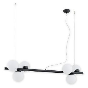Lampa wisząca Osso 6-punktowa stalowa czarna 55558 Lampa wisząca Osso 6-punktowa stalowa czarna 55558