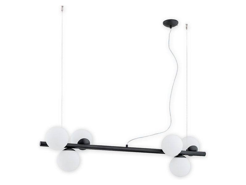 Lampa wisząca Osso 6-punktowa stalowa czarna 55558