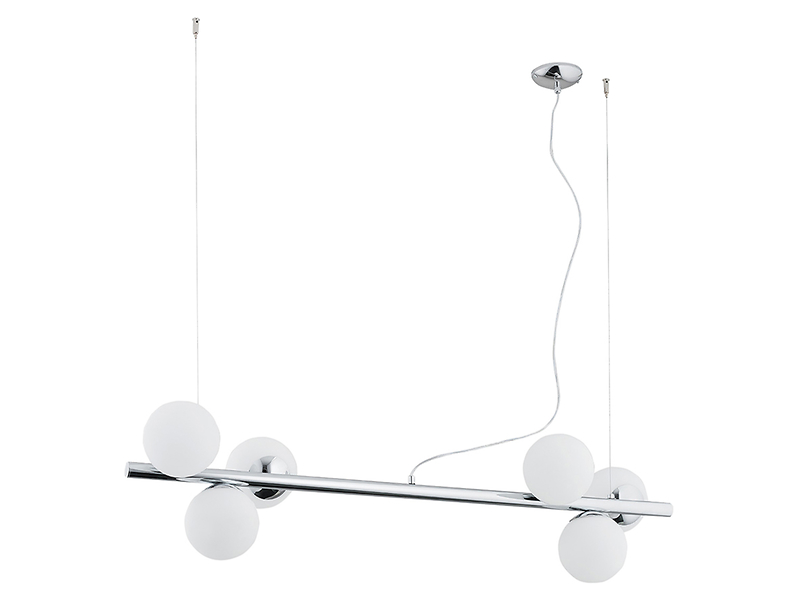 Lampa wisząca Osso 6-punktowa stalowa srebrna 33066