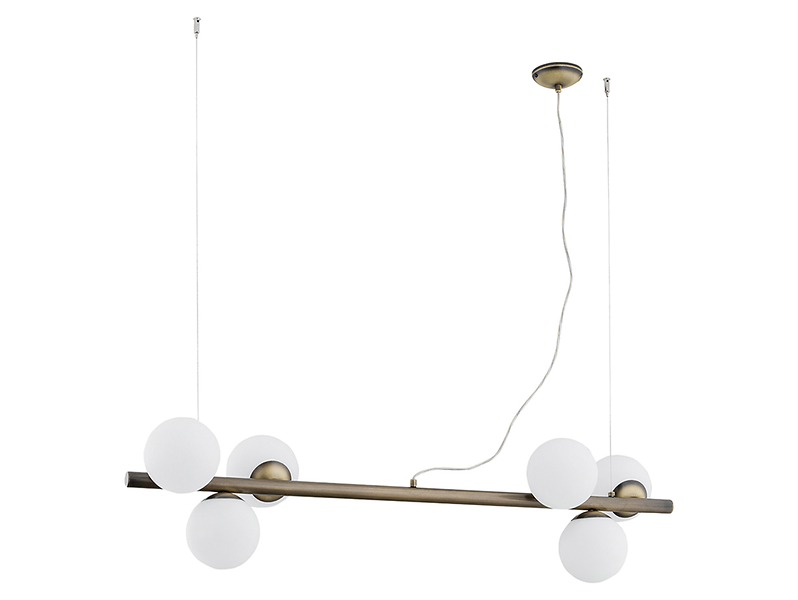 Lampa wisząca Osso 6-punktowa stalowa złota 33930