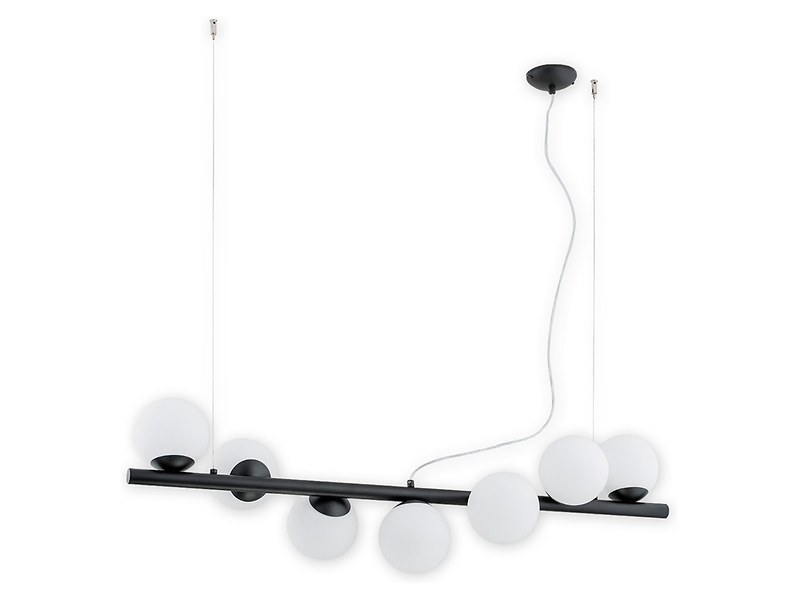 Lampa wisząca Osso 7-punktowa stalowa czarna 55559
