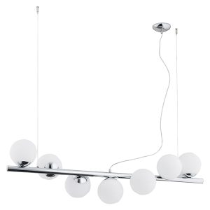 Lampa wisząca Osso 7-punktowa stalowa srebrna 33067 Lampa wisząca Osso 7-punktowa stalowa srebrna 33067