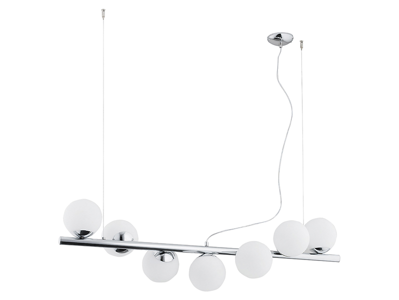 Lampa wisząca Osso 7-punktowa stalowa srebrna 33067