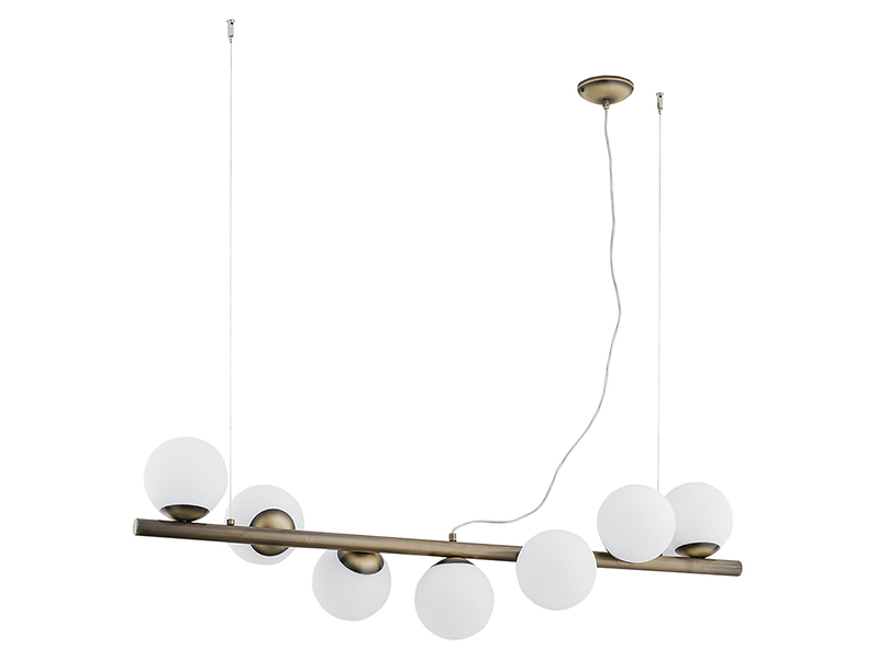 Lampa wisząca Osso 7-punktowa stalowa złota 33931