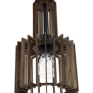 Lampa wisząca oświetlenie ciemne drewno 60625 Lampa wisząca oświetlenie ciemne drewno 60625
