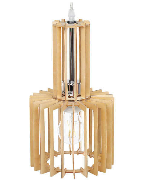 Lampa wisząca oświetlenie jasne drewno 60800