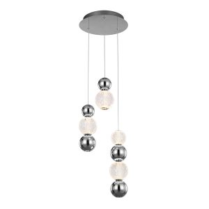 Lampa wisząca Oter kule chromowana LED 21W biały ciepły 1300lm IP20 Italux 1019412 Lampa wisząca Oter kule chromowana LED 21W biały ciepły 1300lm IP20 Italux 1019412