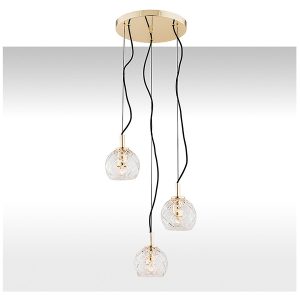 Lampa wisząca Oviedo 3-punktowa kryształowa transparentna 91413 Lampa wisząca Oviedo 3-punktowa kryształowa transparentna 91413