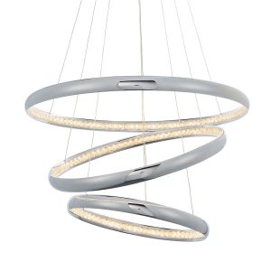 Lampa wisząca OZIAS chromowana-przezroczysty LED 49,5W 3000K 2400lm Endon 1018948 Lampa wisząca OZIAS chromowana-przezroczysty LED 49,5W 3000K 2400lm Endon 1018948