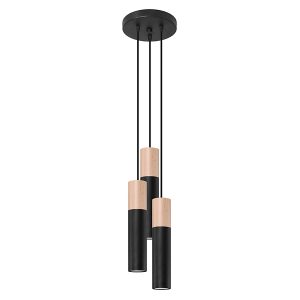Lampa wisząca Pablo 3P stalowa czarna 52578 Lampa wisząca Pablo 3P stalowa czarna 52578