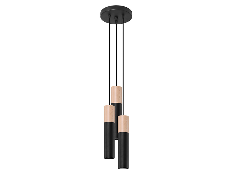 Lampa wisząca Pablo 3P stalowa czarna 52578