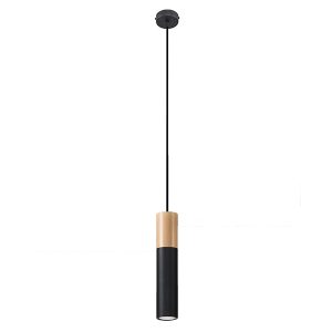 Lampa wisząca Pablodrewniana brązowo-czarna 52140 Lampa wisząca Pablodrewniana brązowo-czarna 52140