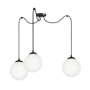 Lampa wisząca pająk EDYLIT loft białe kule 3xE27 BRONX 13-761 do salonu 1005198 Lampa wisząca pająk EDYLIT loft białe kule 3xE27 BRONX 13-761 do salonu 1005198