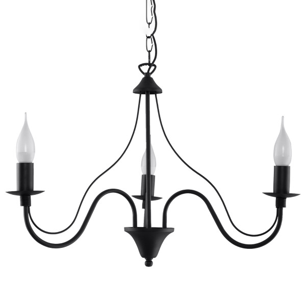 Lampa wisząca PALADA czarna 3xE14x10W wym:80x60x60cm IP20 Pure Lume 1019124