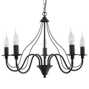 Lampa wisząca PALADA czarna 5xE14x12W wym:80x60x60cm IP20 Pure Lume 1019400 Lampa wisząca PALADA czarna 5xE14x12W wym:80x60x60cm IP20 Pure Lume 1019400