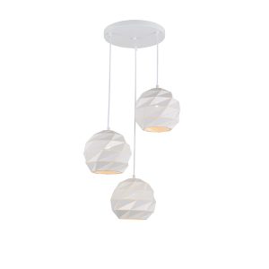 Lampa wisząca Palermo 3-punktowa stalowa biała 34942 Lampa wisząca Palermo 3-punktowa stalowa biała 34942
