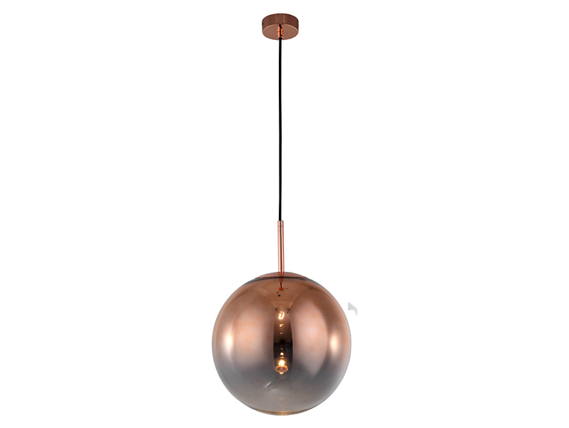 Lampa wisząca Palla szklana miedziana 39241