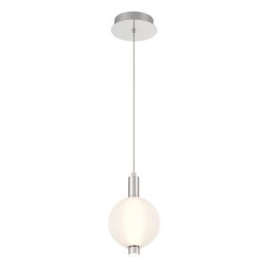 Lampa wisząca PALMAS polerowany nikiel-biała LED 1x12W 791lm Quintiesse 836952 Lampa wisząca PALMAS polerowany nikiel-biała LED 1x12W 791lm Quintiesse 836952