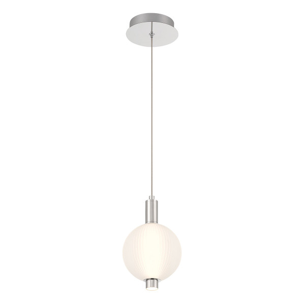 Lampa wisząca PALMAS polerowany nikiel-biała LED 1x12W 791lm Quintiesse 836952