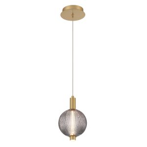 Lampa wisząca PALMAS szczotkowane złoto LED 1x12W 791lm Quintiesse 836297 Lampa wisząca PALMAS szczotkowane złoto LED 1x12W 791lm Quintiesse 836297