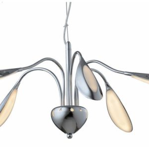 Lampa wisząca Paloma chromowana LED 5×5.3W Ciepła biel 1100lm Reality 846272 Lampa wisząca Paloma chromowana LED 5×5.3W Ciepła biel 1100lm Reality 846272