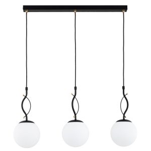 Lampa wisząca PANDA złote detale czarna 3xE14x10W wym:90x15x65cm IP20 Alfa 1018974 Lampa wisząca PANDA złote detale czarna 3xE14x10W wym:90x15x65cm IP20 Alfa 1018974