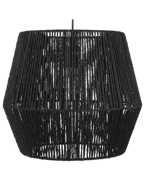 Lampa wisząca papierowa plecionka czarna 60831