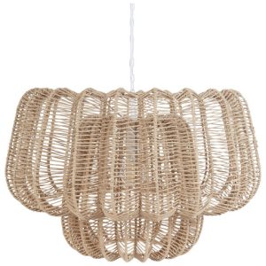 Lampa wisząca papierowy klosz naturalny wygląd 305815 Lampa wisząca papierowy klosz naturalny wygląd 305815