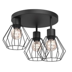 Lampa wisząca Parkla czarny mat 3xE27x15W wym:28,5x41x41cm IP20 Luminex 1030351 Lampa wisząca Parkla czarny mat 3xE27x15W wym:28,5x41x41cm IP20 Luminex 1030351