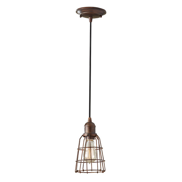 Lampa wisząca paryski brąz Urban Renewal 1xE27x60W Feiss 849454
