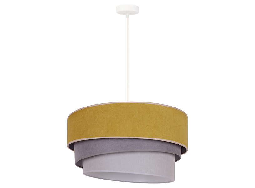 Lampa wisząca Pastell takninowa musztardowo-szara 333589