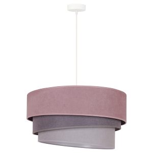 Lampa wisząca Pastell tkaninowa różowo-szara 333588 Lampa wisząca Pastell tkaninowa różowo-szara 333588