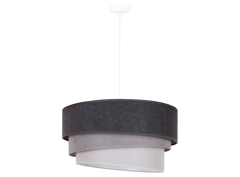 Lampa wisząca Pastell tkaninowa szara 333587