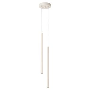 Lampa wisząca Pastelo 2-punktowa stalowa 104 cm beżowa 439149 Lampa wisząca Pastelo 2-punktowa stalowa 104 cm beżowa 439149