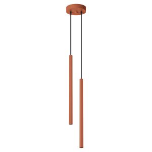 Lampa wisząca Pastelo 2-punktowa stalowa 104 cm czerwona 439162 Lampa wisząca Pastelo 2-punktowa stalowa 104 cm czerwona 439162