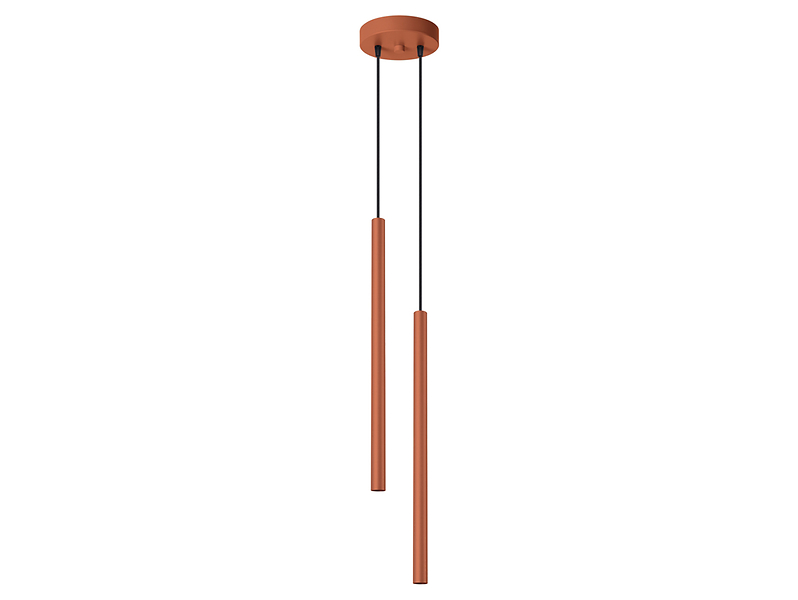 Lampa wisząca Pastelo 2-punktowa stalowa 104 cm czerwona 439162