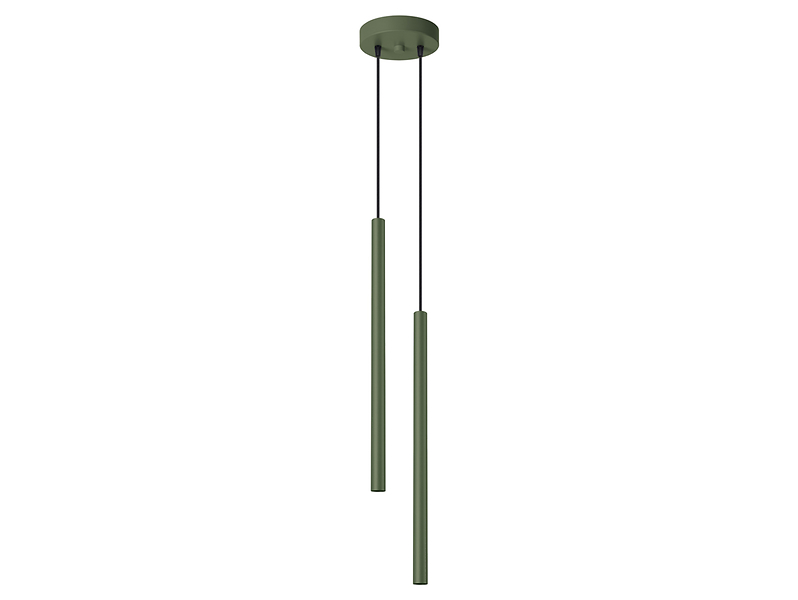 Lampa wisząca Pastelo 2-punktowa stalowa 104 cm zielona 439155