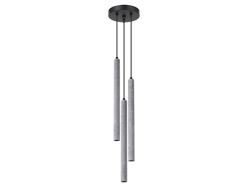 Lampa wisząca Pastelo 3-punktowa 115 cm betonowa szara 329006
